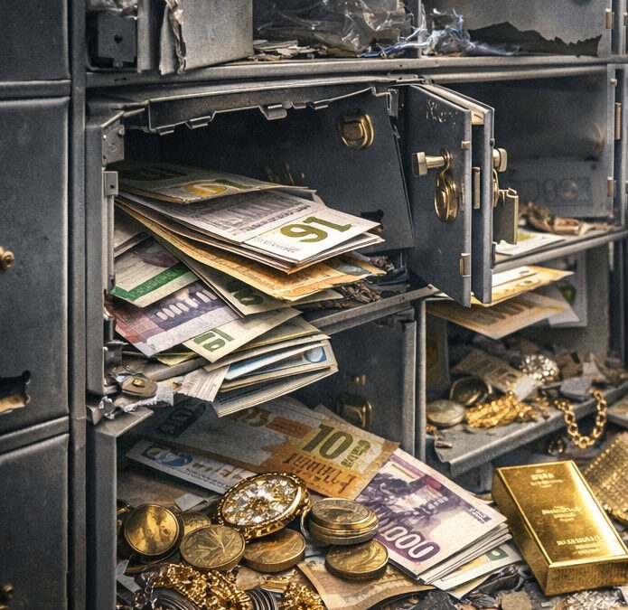 Aufgebrochene Schliessfächer